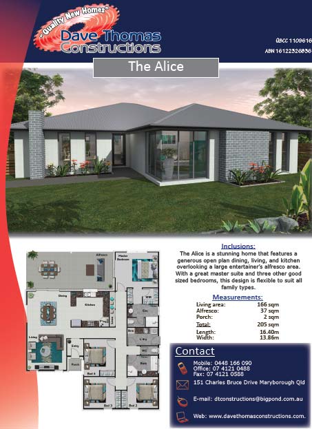 The Alice 205sqm house plan
